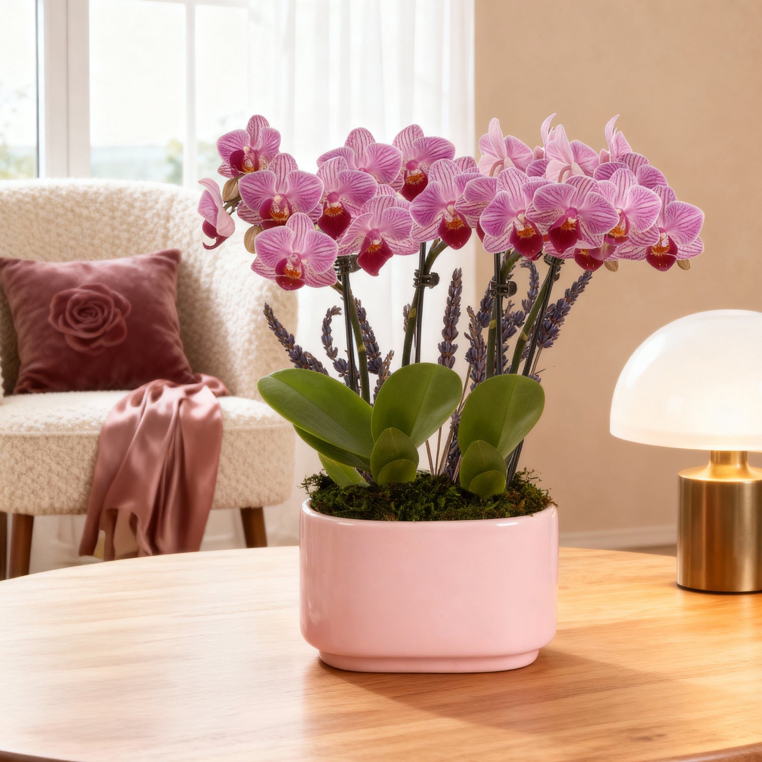 Pink Orchid Centerpiece