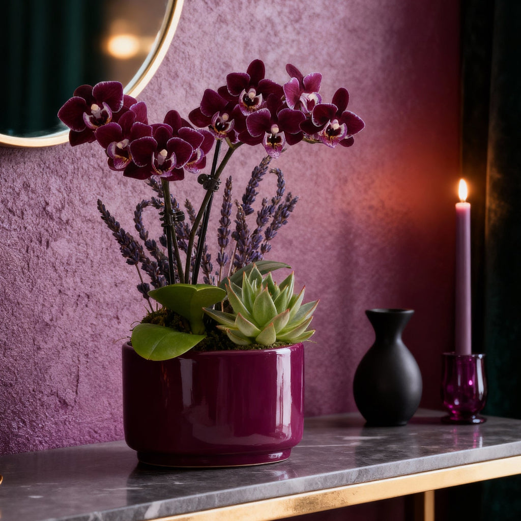 Purple Orchid Centerpiece