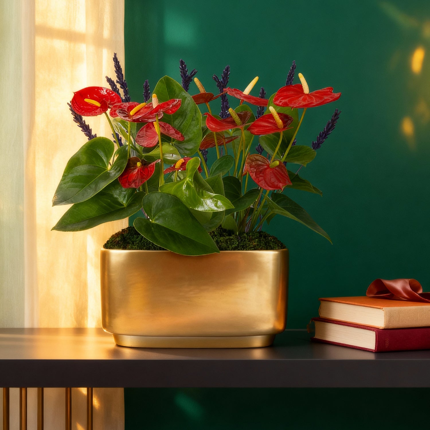 Red Anthurium Centerpiece